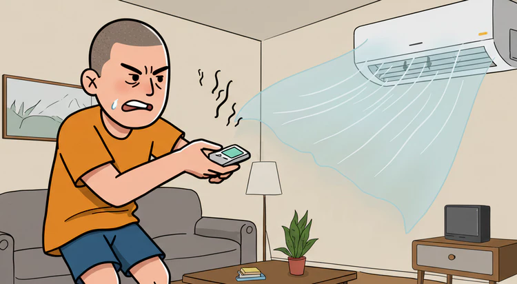 에어컨-리모컨-작동