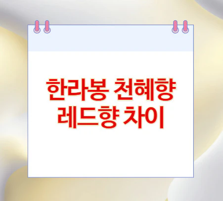 한라봉-천혜향-레드향-차이점