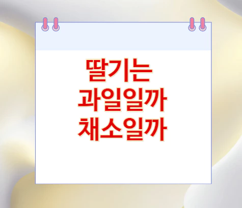 딸기는-과일일까-채소일까