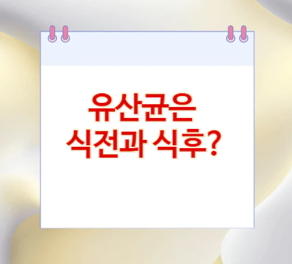 유산균은-식전과-식후