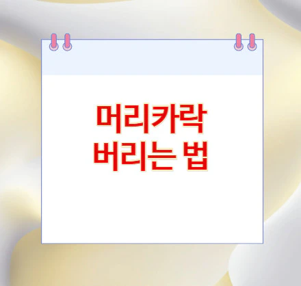 머리카락-버리는-법