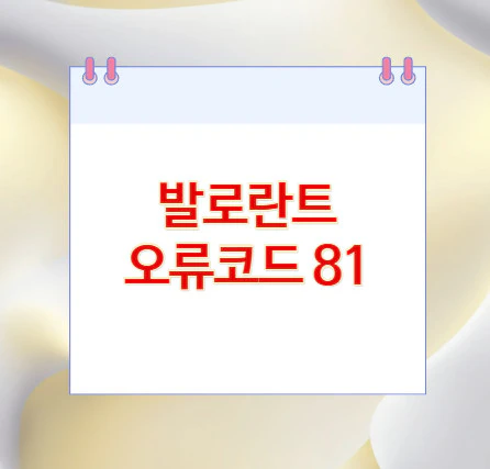 발로란트-오류코드-81