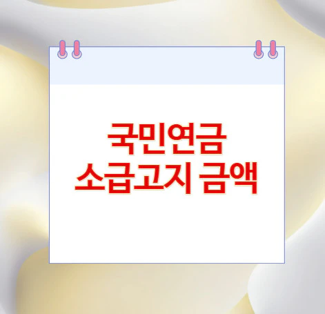 국민연금-소급고지-금액