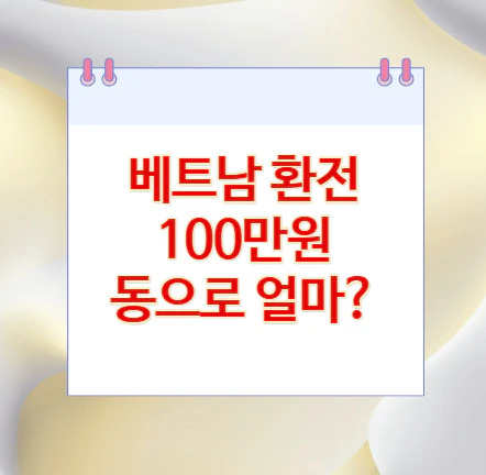 베트남-환전-100만원