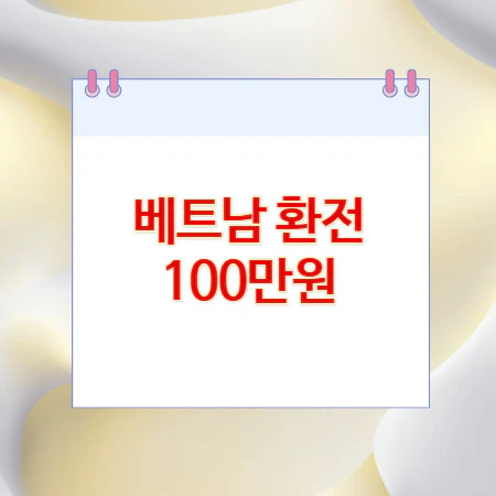베트남-환전-100만원