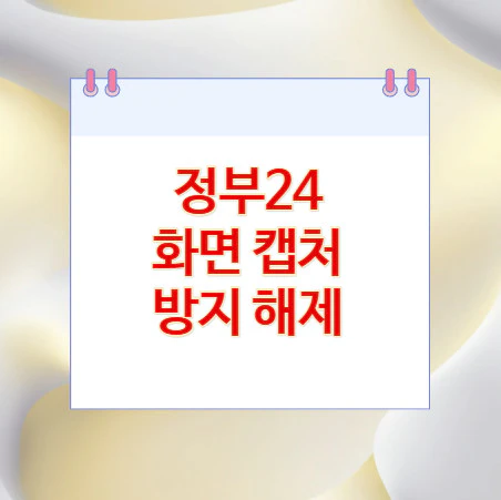 화면-캡처-방지-해제