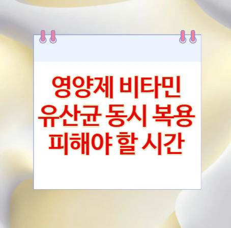 영양제-복용-시간
