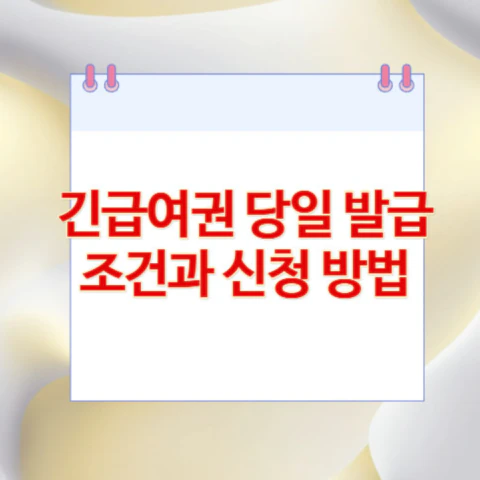 긴급여권-당일-발급-조건