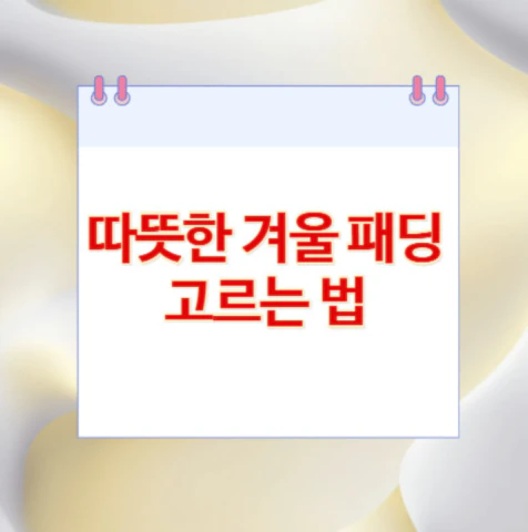 겨울-패딩-고르는-법